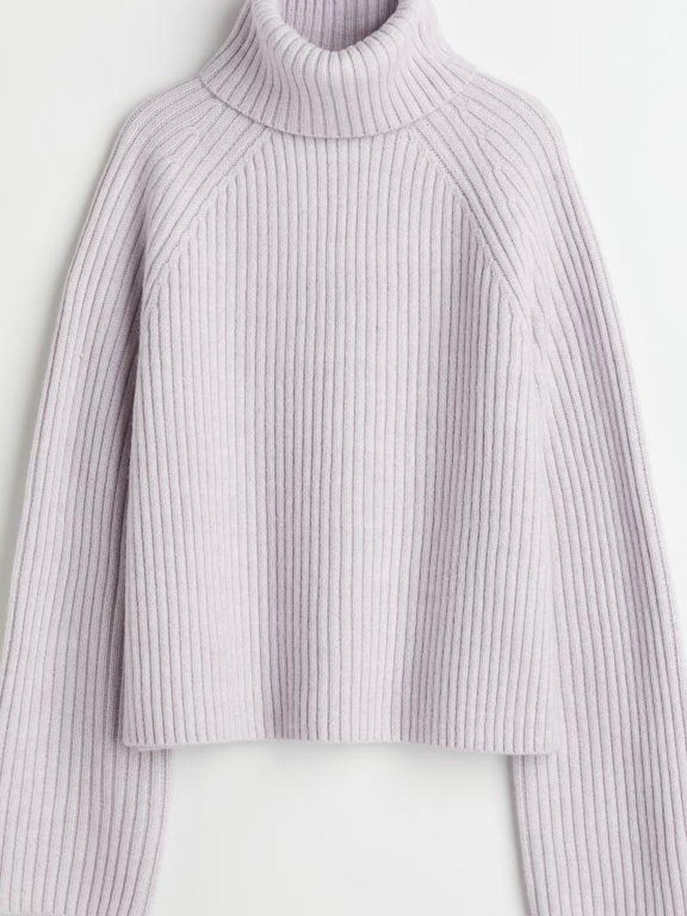 H&M - Lavender Ribbed Turtleneck Sweater